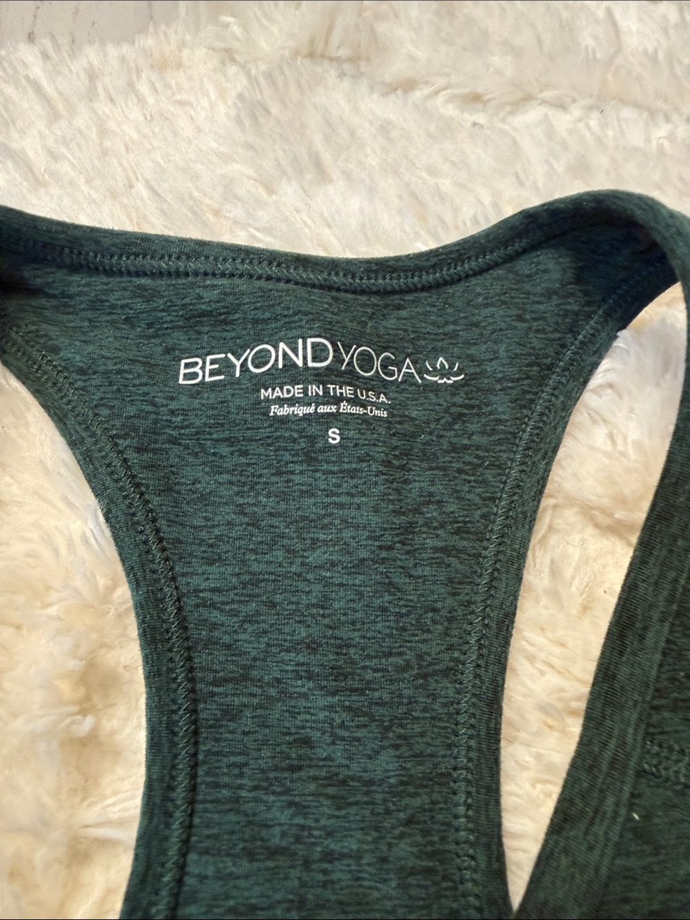 Beyond Yoga Dark Forest Green V‑Neck Racerback Sports Bra - Picture 4 of 5